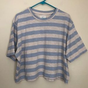 Lou & Grey Striped Crop Top, Size XL